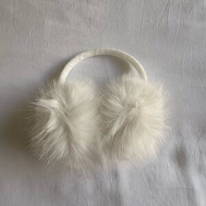 Fluffy White Earmuffs